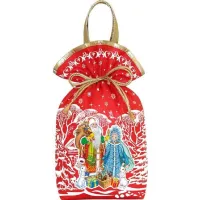 Мешочек с двумя ручками красный/золотой 1500 грамм элит